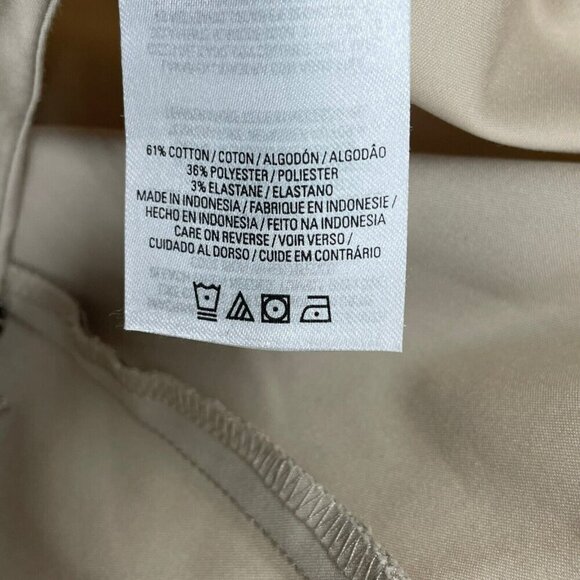 Tahari Pants Women's Sz 8 Ivory Cream Mid-Rise Slim Tapered Flat Front Stretch - Picture 10 of 11